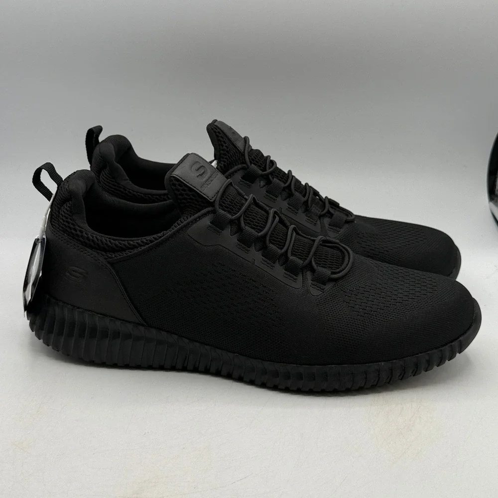 Skechers Cessnock Shoes Mens Size 13 Black Black Work 77188W/BLK